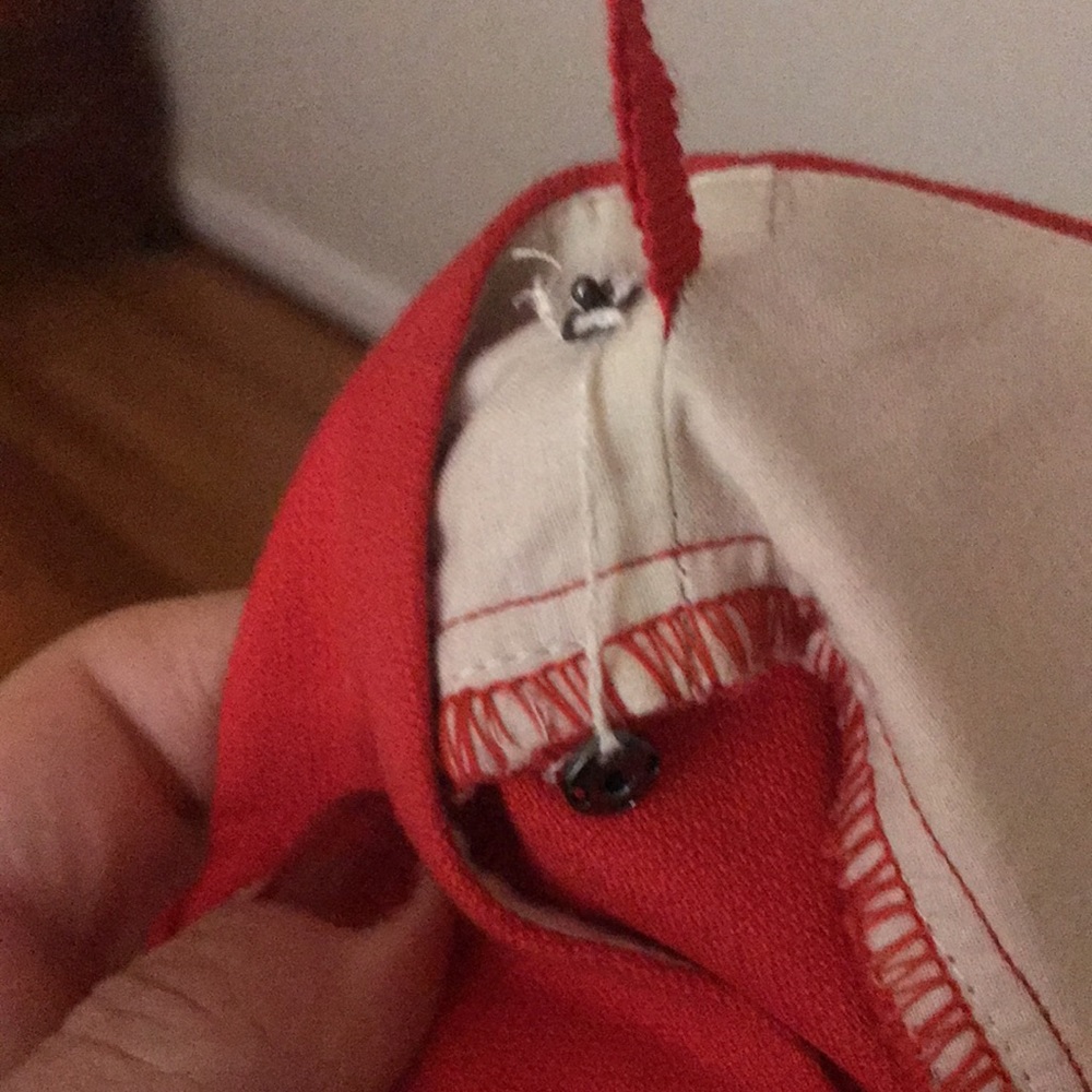 Anthropologie Bow Back Shift Dress Size 2 Red - Picture 8 of 14